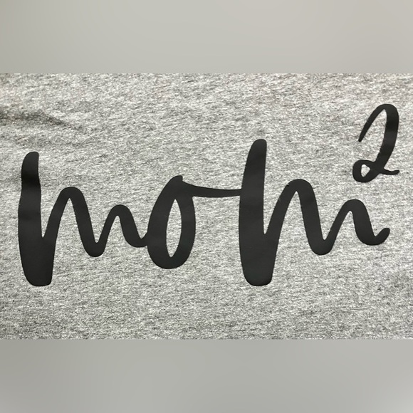 Womens Short Sleeve Graphic Tee “Mom squared” in Light Grey Sz M - Picture 2 of 2